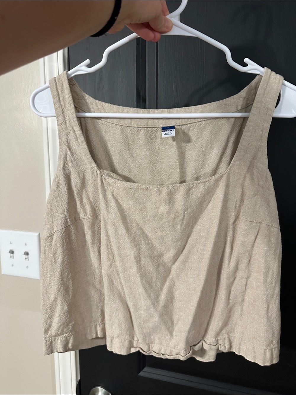 Old Navy Beige Scoop Neck Tank with Wide Straps